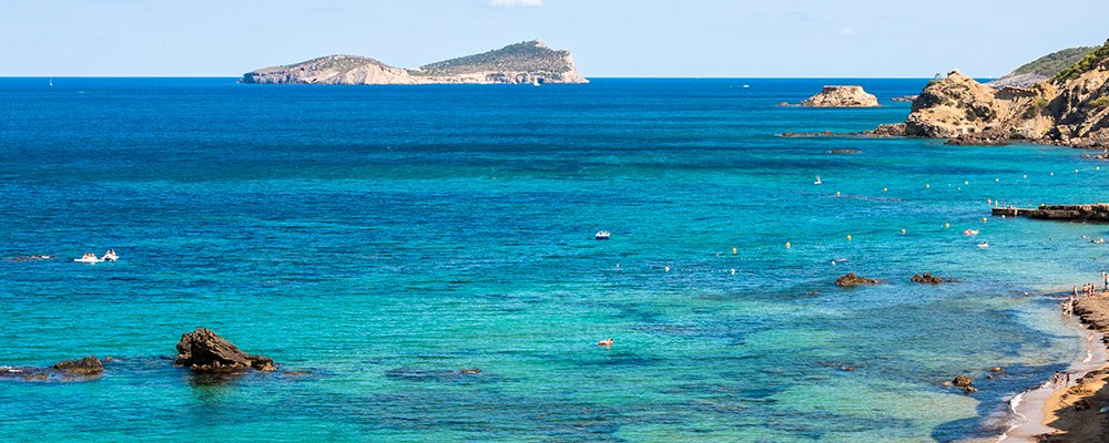 beach is figueral ibiza, blue sea